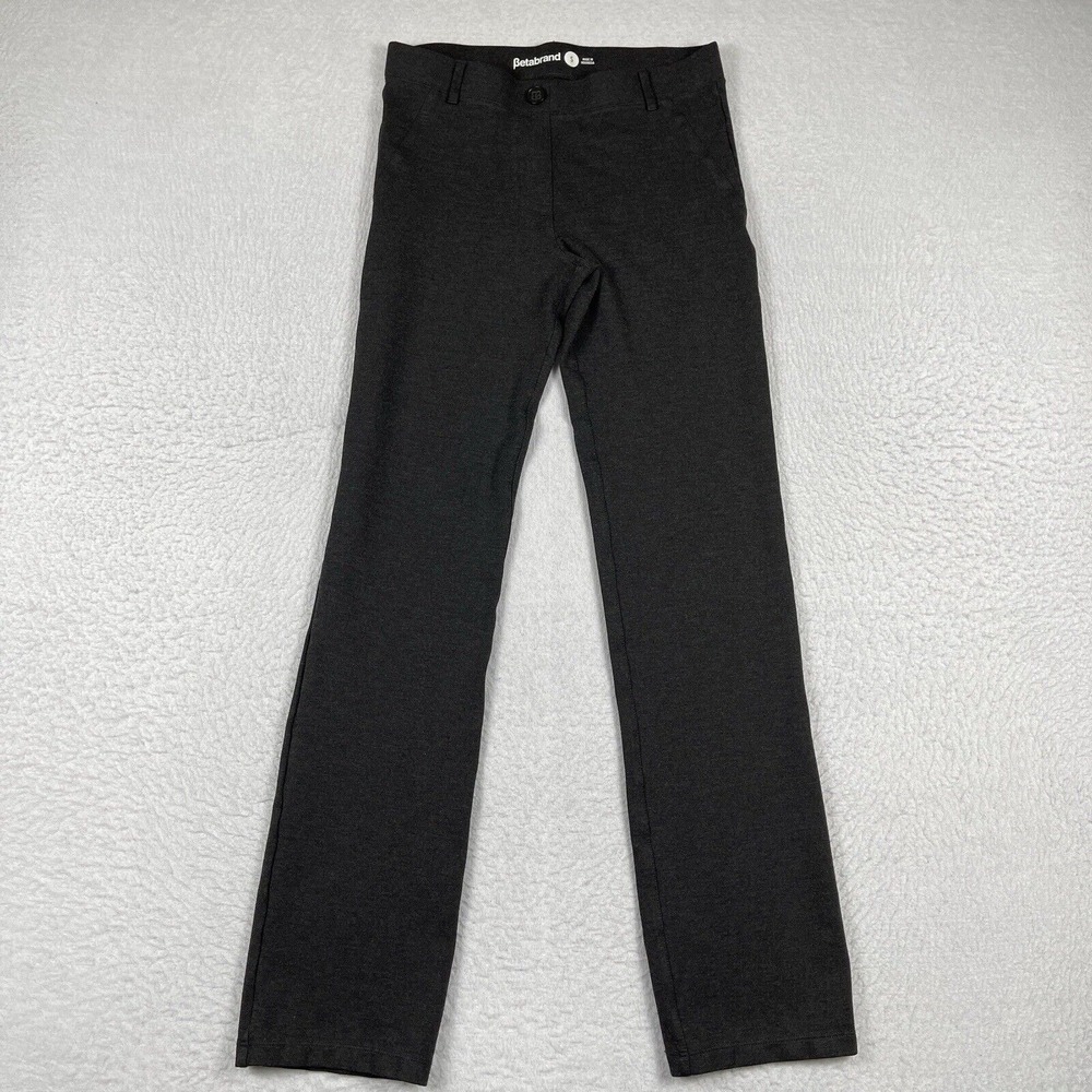 Betabrand Pants Womens Small Gray Straight Yoga Dress Pant Casual Preppy